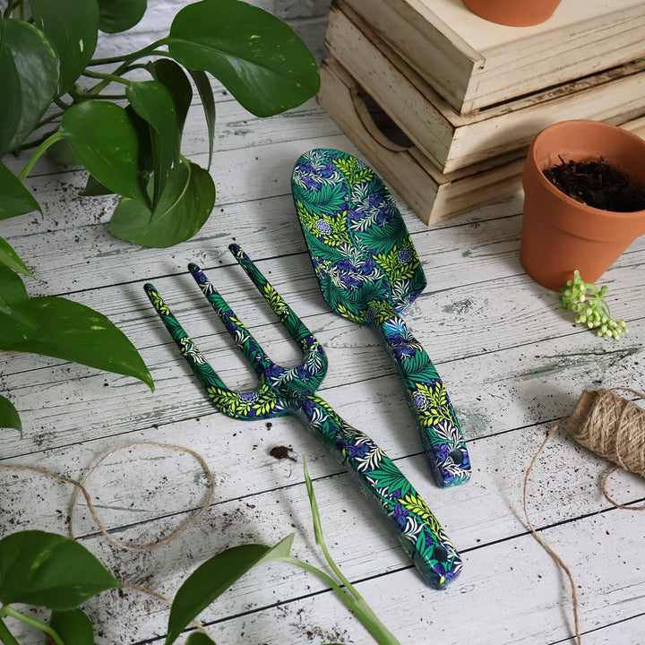 Set di attrezzi da giardino Orange Grove con forchetta e cazzuola - William Morris Larkspur Design