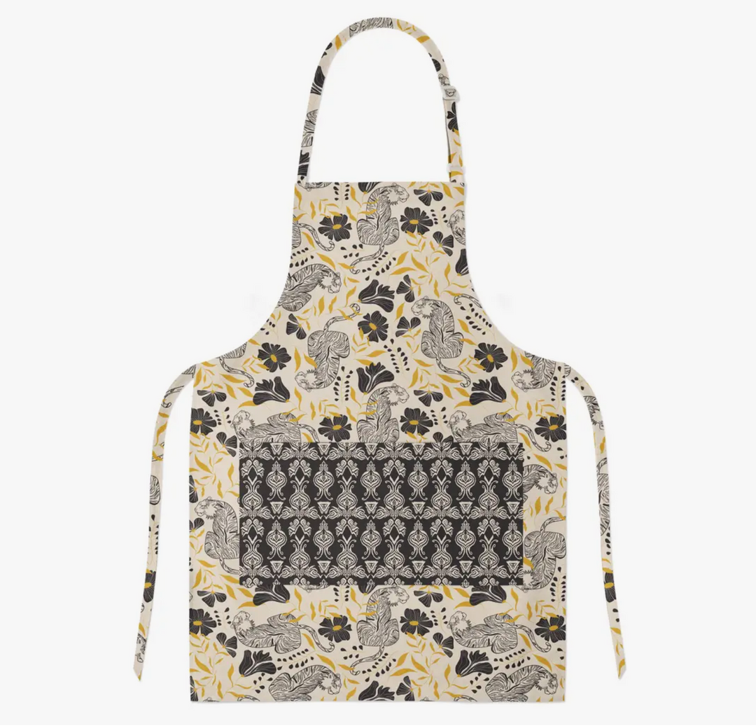 Grembiule 100% cotone | Tigre e Fiori