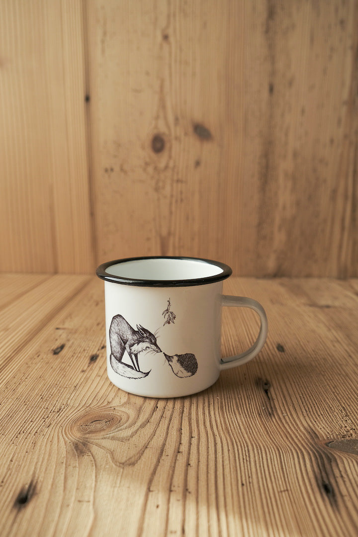 Tazza in Metallo Smaltato - fox & hedgehog 300ml