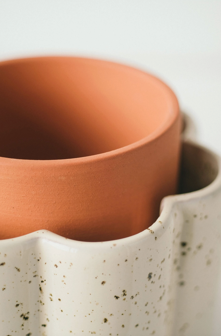 Vaso Autoirrigante | Speckled White