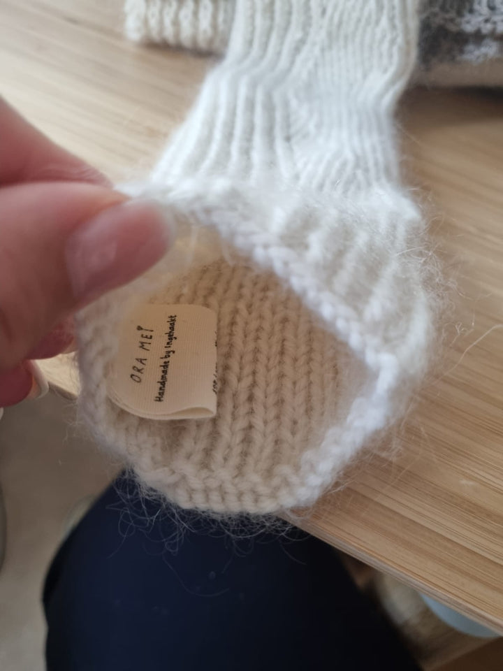 Scaldamani / Scaldapolsi in Alpaca, Mohair  e Seta