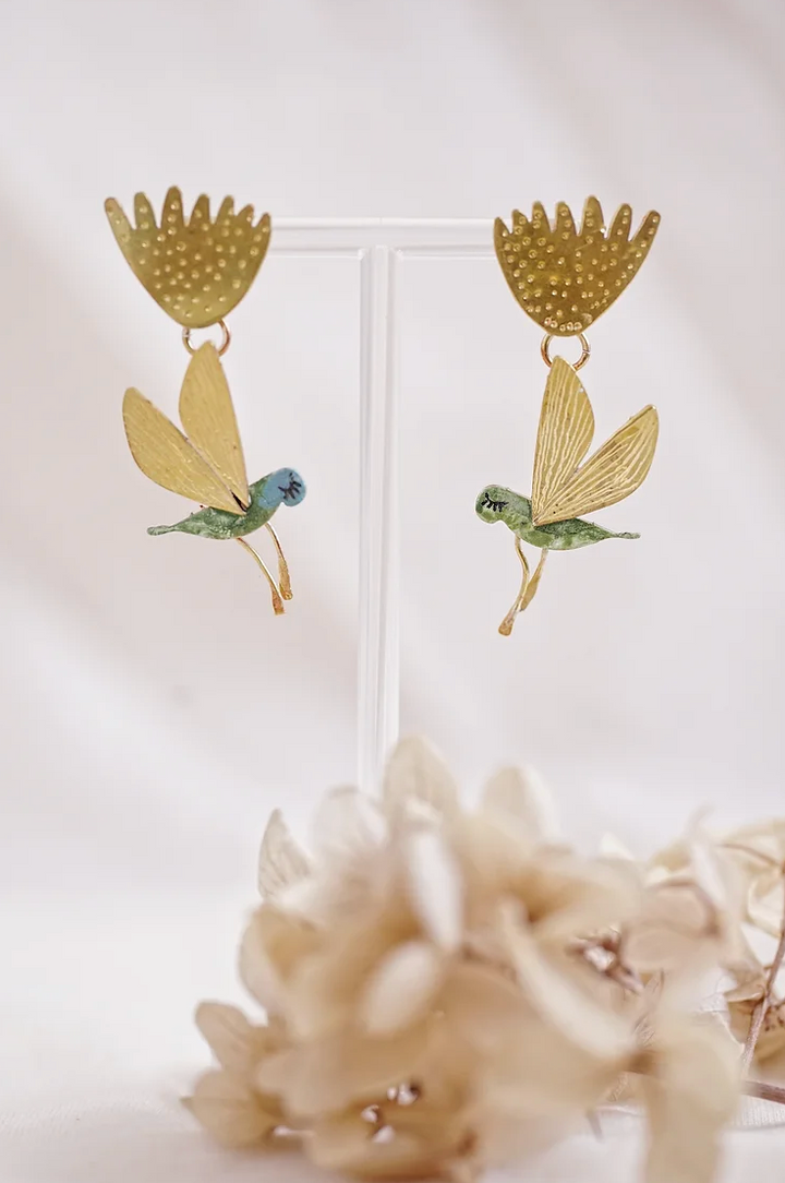 Orecchini Grilli e fiori | Fatti a mano