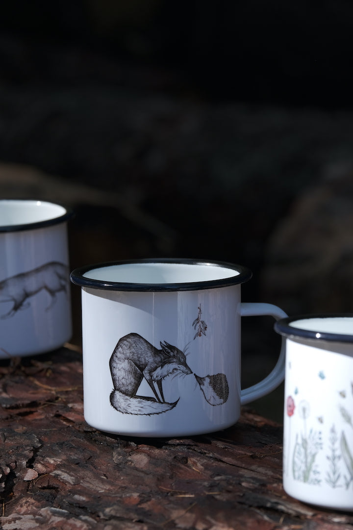 Tazza in Metallo Smaltato - fox & hedgehog 300ml