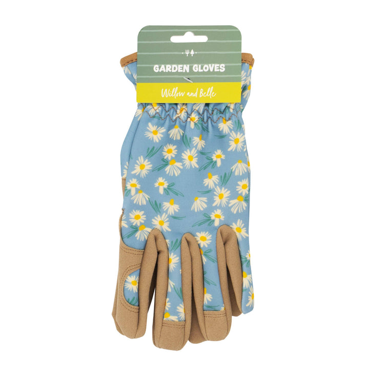 Guanti da giardinaggio Willow e Belle - Taglia unica da donna – Design Daisy Blue