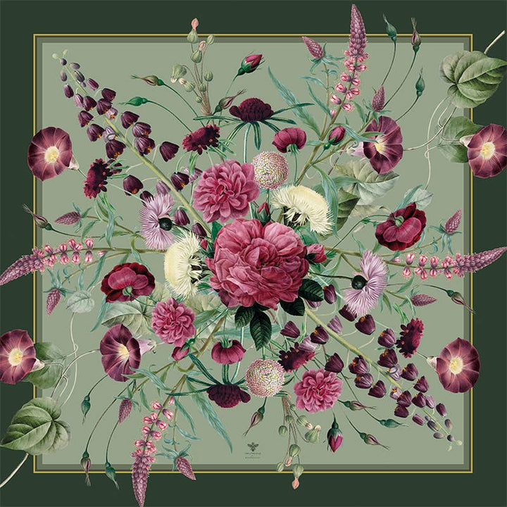 Foulard di seta - Giardino Fiorito - 90 x 90 cm