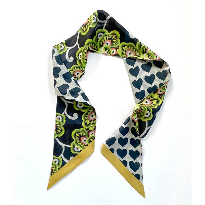 Twilly verde a forma di cuore