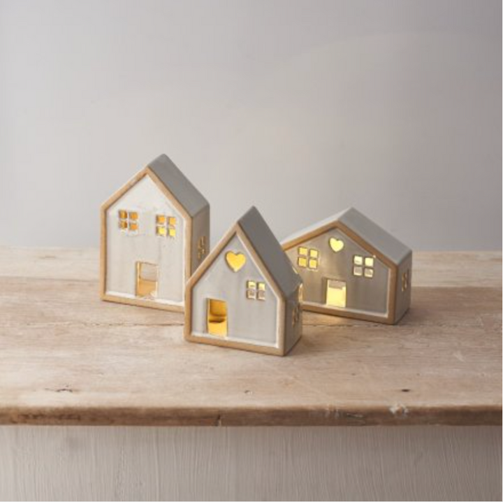 Casetta Portacandela in Ceramica - Cottage1