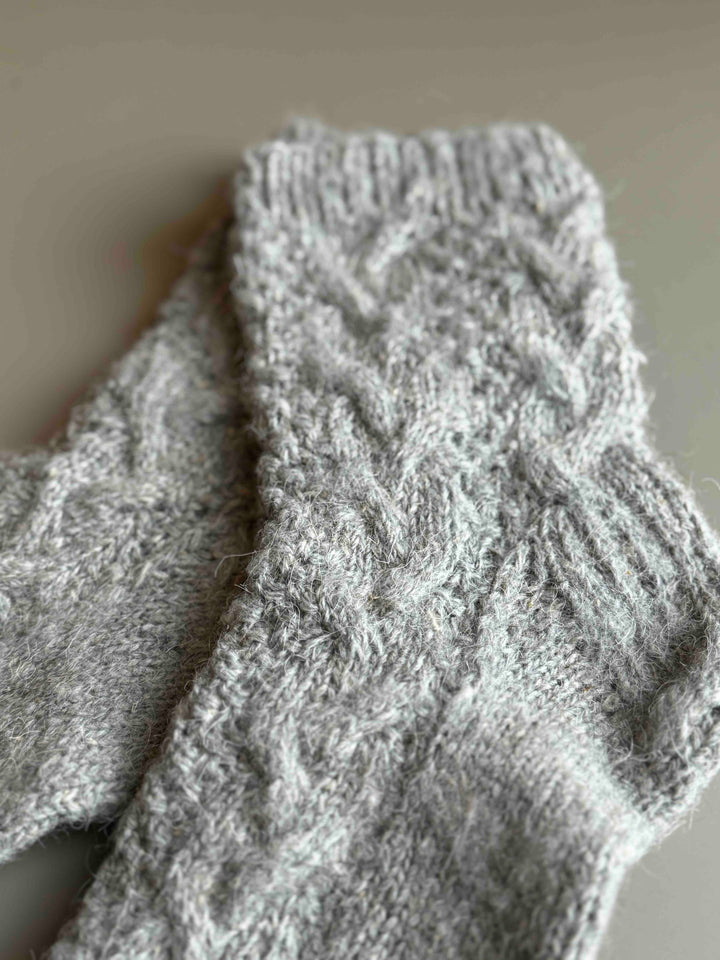 Calze da Casa in Lana naturale Lavorate a Mano |Grigio