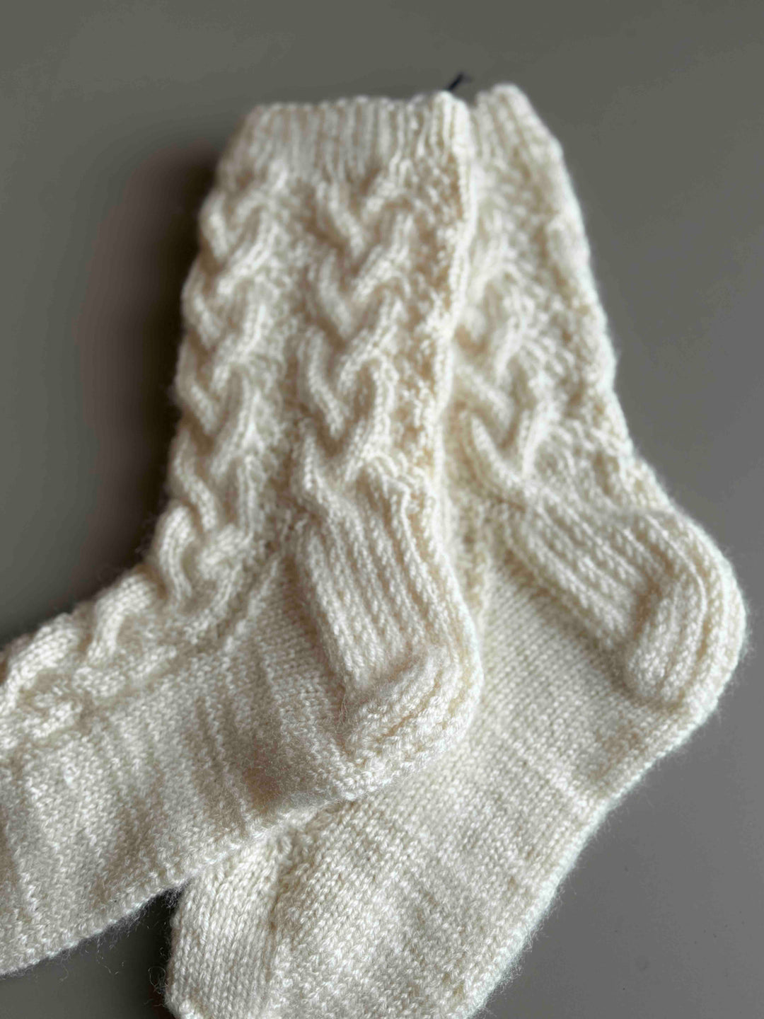 Calze da Casa in Lana Lavorate a Mano | Bianco
