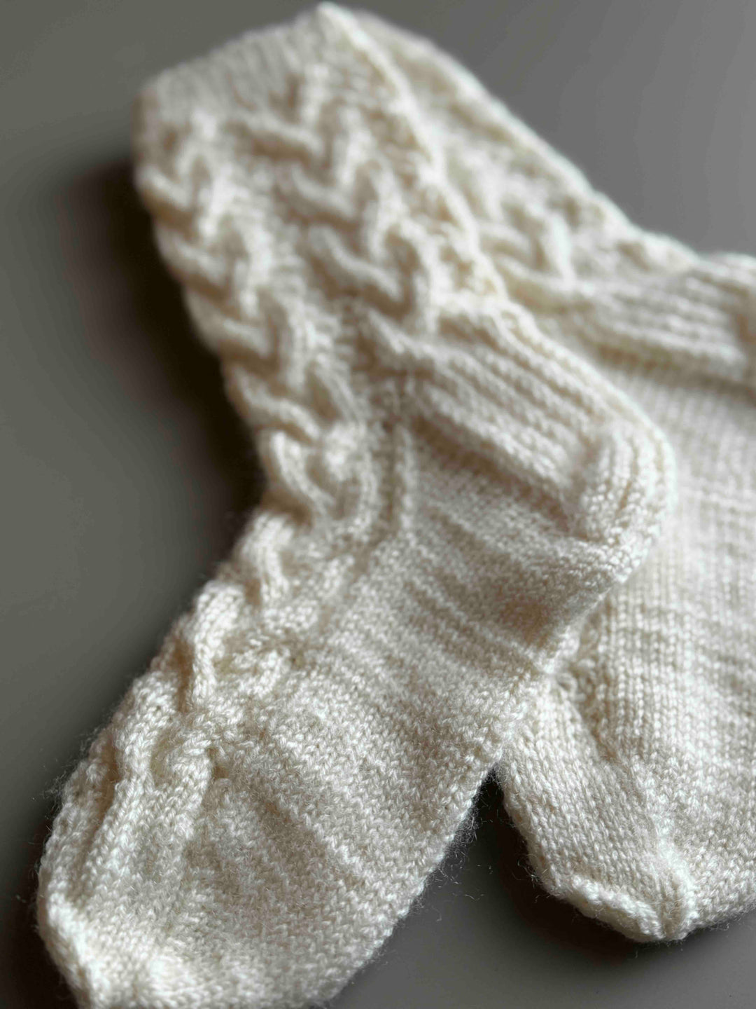 Calze da Casa in Lana Lavorate a Mano | Bianco
