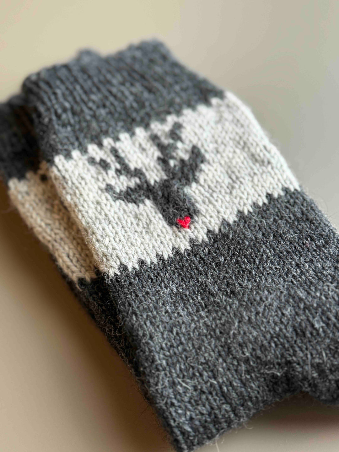 Calze da Casa in Lana HIGHLAND Lavorate a Mano |Cervo