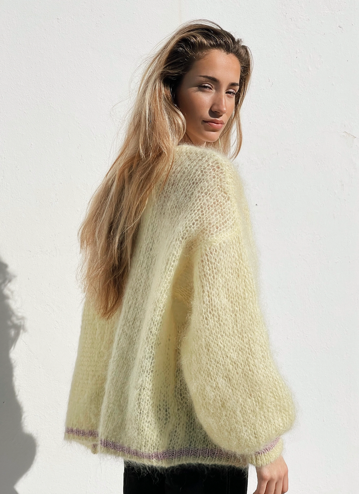Soft Mohair Cardigan con dettaglio lurex