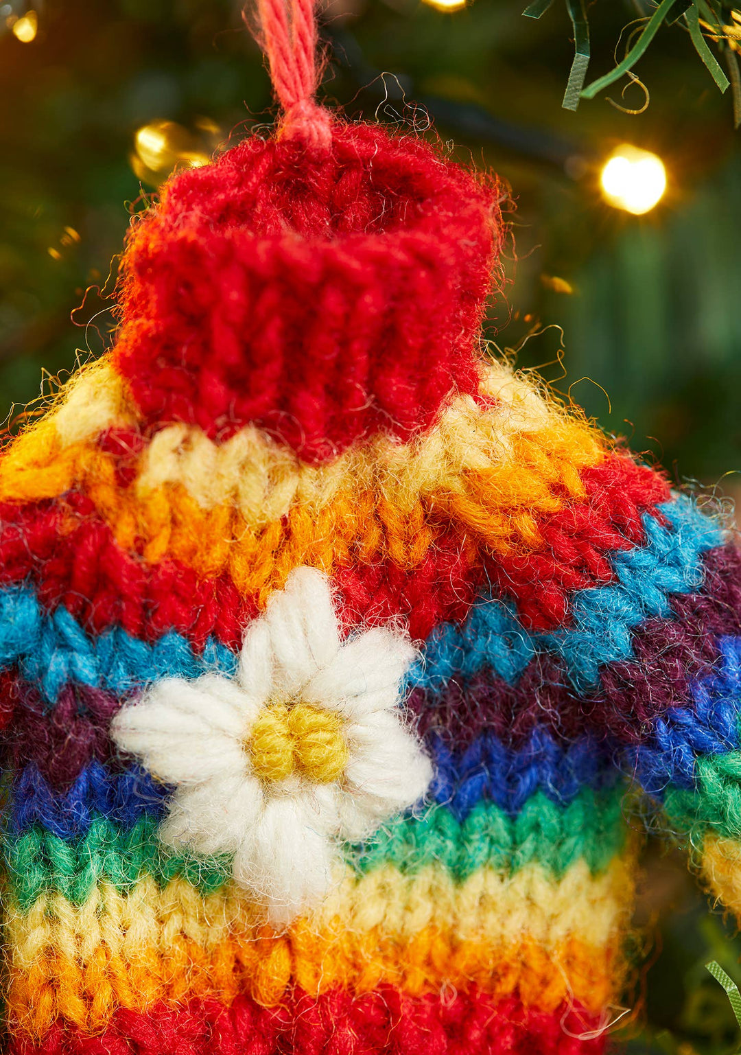 Decorazione Mini Maglione di Lana Arcobaleno | Fatta a mano